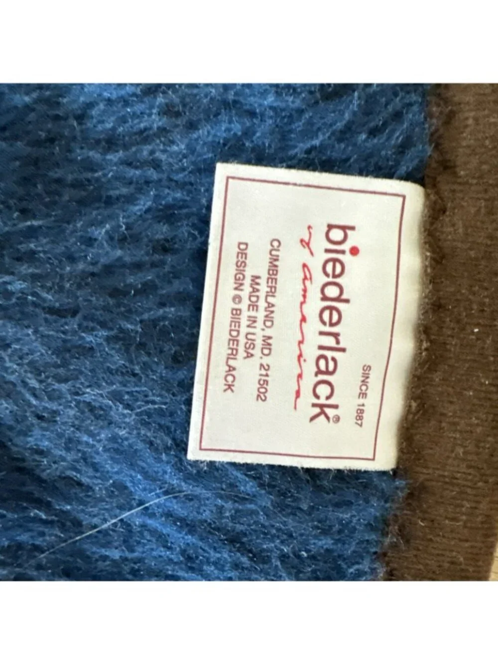 Vintage Biederlack Acrylic Blanket Eagle 79